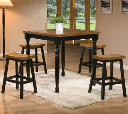 Tall square store kitchen table set